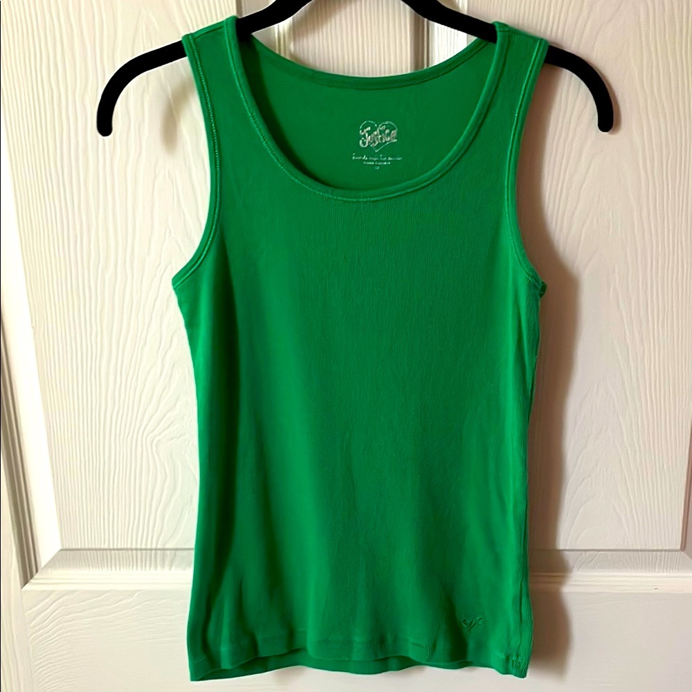 💚🎉JUSTICE🎉Green Tank Top💚